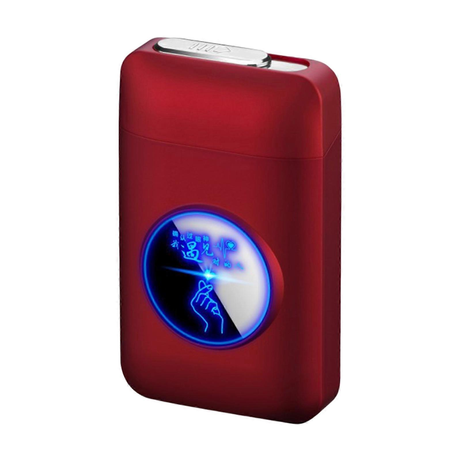 2 en 1 étui à cigarettes avec briquet 4 couleur choisir bleu noir blanc rouge cadeau pour femmes hommes père mère