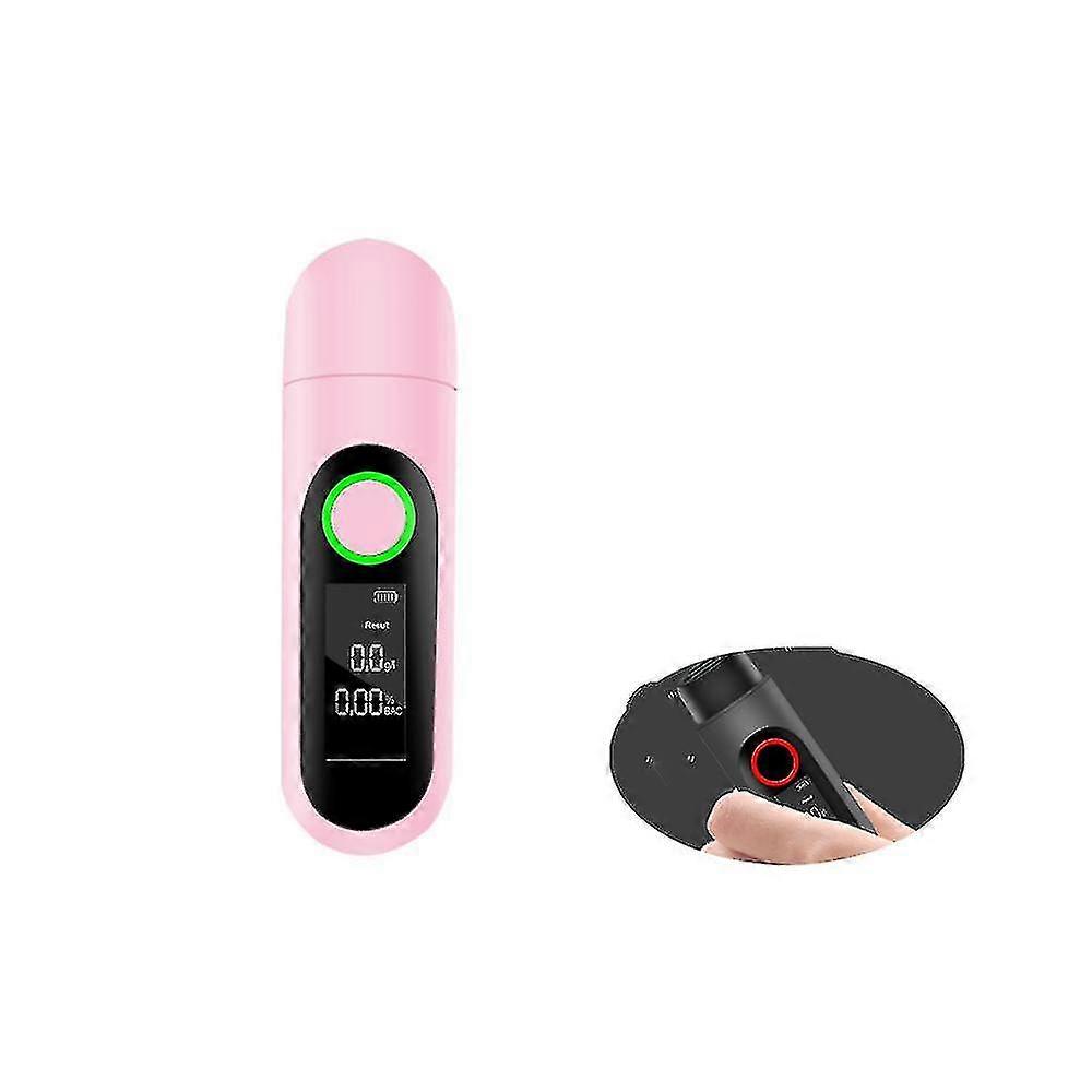 Pink High Precision Blown Alcohol Tester Handheld Alcohol Testerwithout Battery