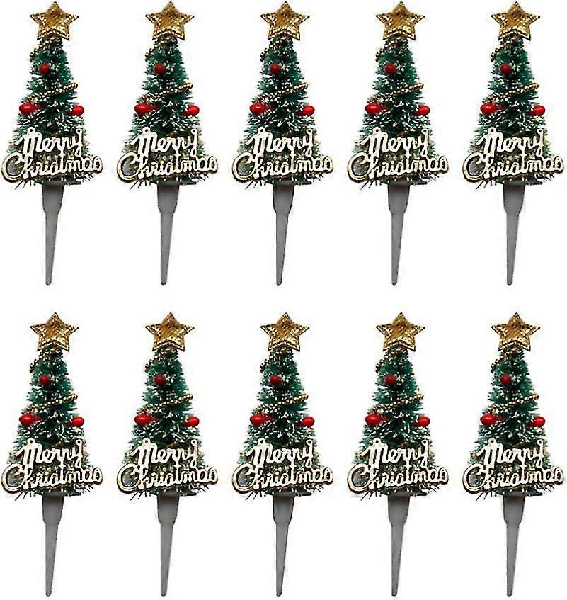 10pcs Tree Cake Topper Cake R Cake Picks Merry Cake Rat