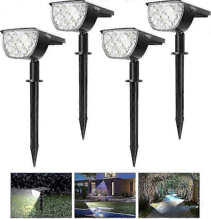 4 Pack 30 Led Solar Spotlights Outdoor
