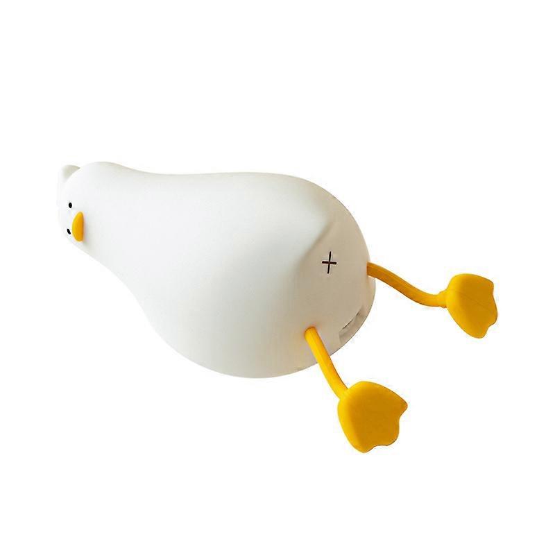 Lying duck silicone night light decompression bedside patting lamp,2024 Ping