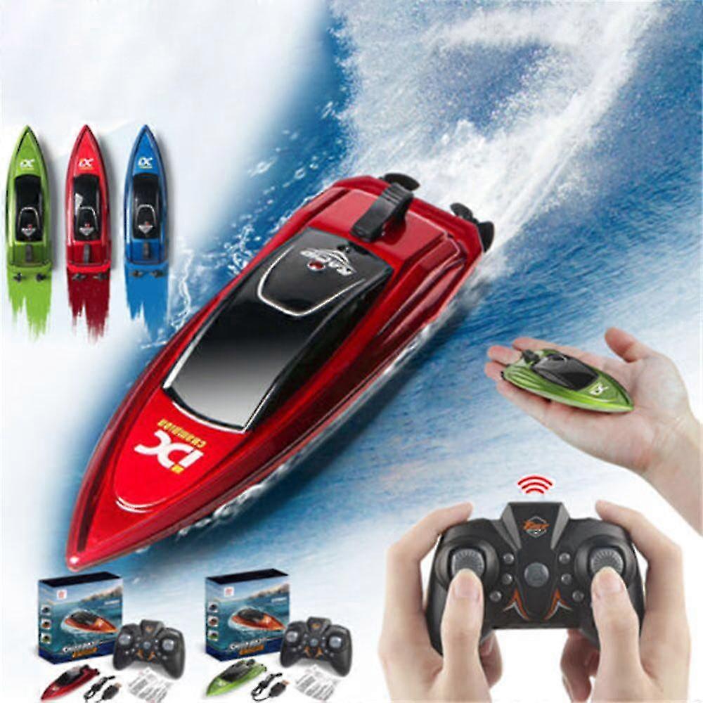 Mini Rc Boat 5km/h Radio Remote Controlled High Speed Ship With Led Light Palm Boat Summer Water Toy Pool Toys Models Gifts 2024 New