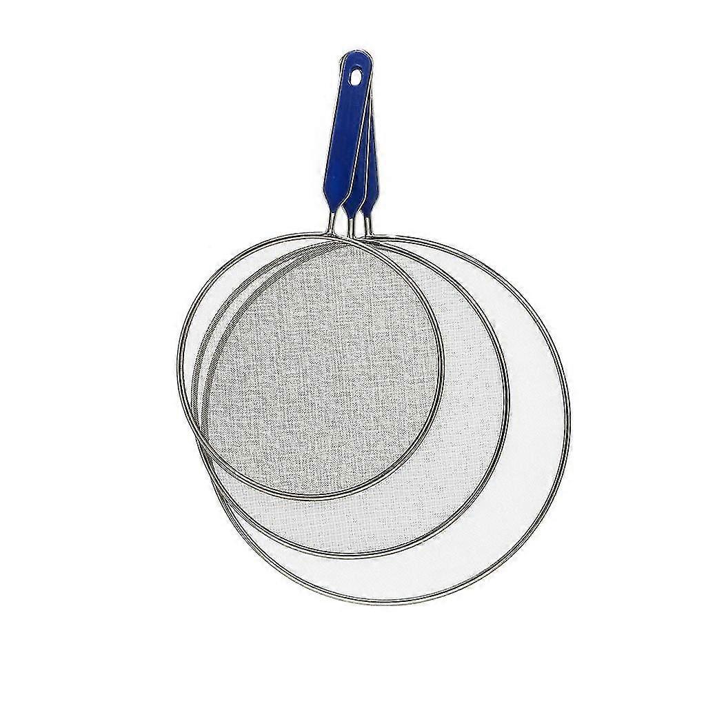 3 Pcs Multifunctional Stainless Steel Splatter Screen Guards  For Pans