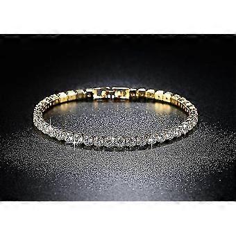 Vergulde Prinsen Cut Cubic Zirconia Classic Tennis Armband Gouden Armbanden Voor Vrouwen