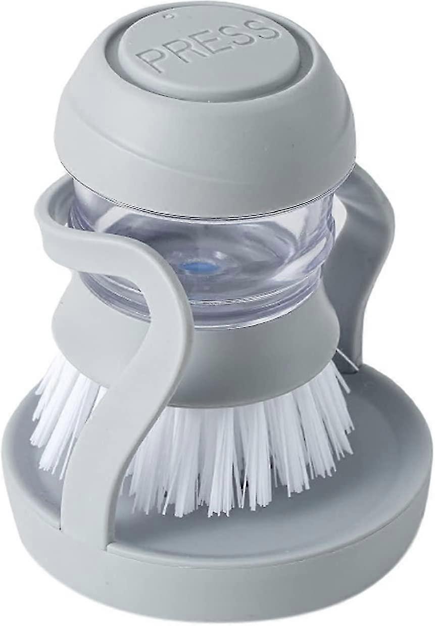 Detergent Dispenser Dish Brush Pot With Holder For Dishes, Pots, Pans, Sink Cleaning