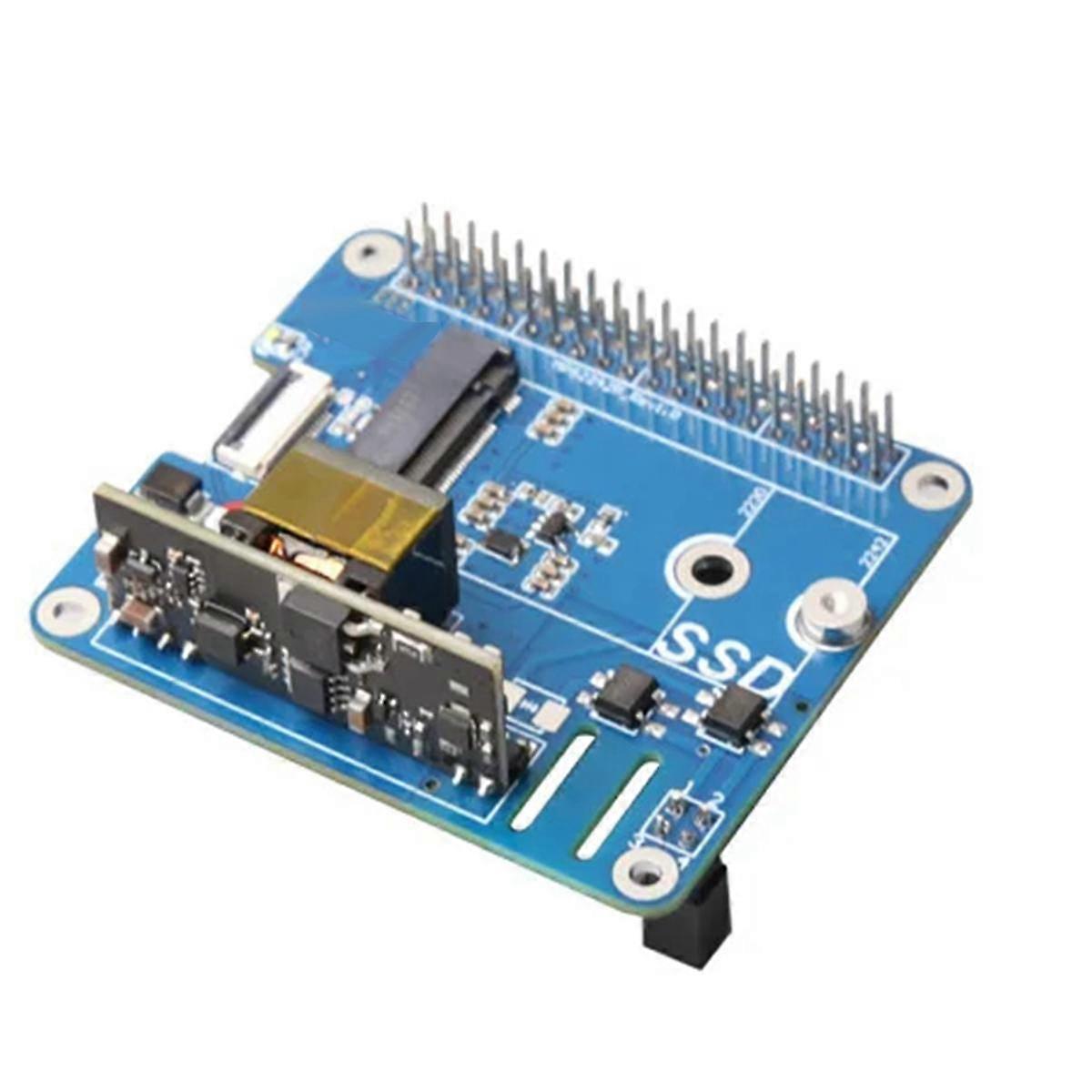 MPS2242-POE B for 5 PCIE to NVME SSD 2242 HAT with POE Power 5V 4.5A Support 2242/2230