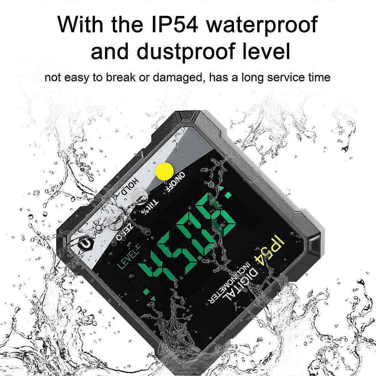 IP54 4X90 Portable Digital Inclinometer LCD Backlight Digital Protractor Slope Meter Digital Angle