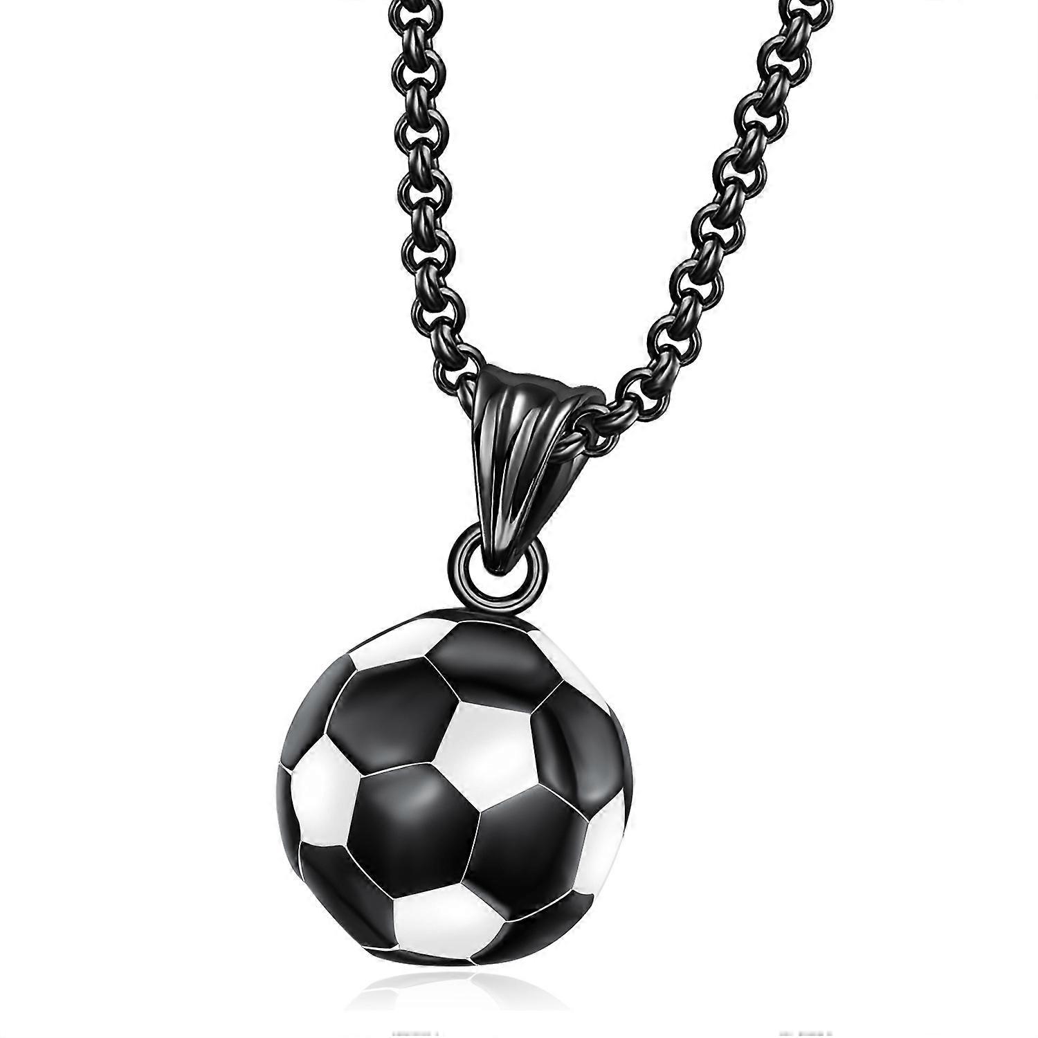Men Soccer Pendant Necklace with Chain