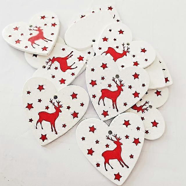 10stk / parti DIY Xmas Træ hængende vedhæng Jul Træ Ornamenter Kunsthåndværk Hjem 2024 Nytårsfest Indretning Forsyninger