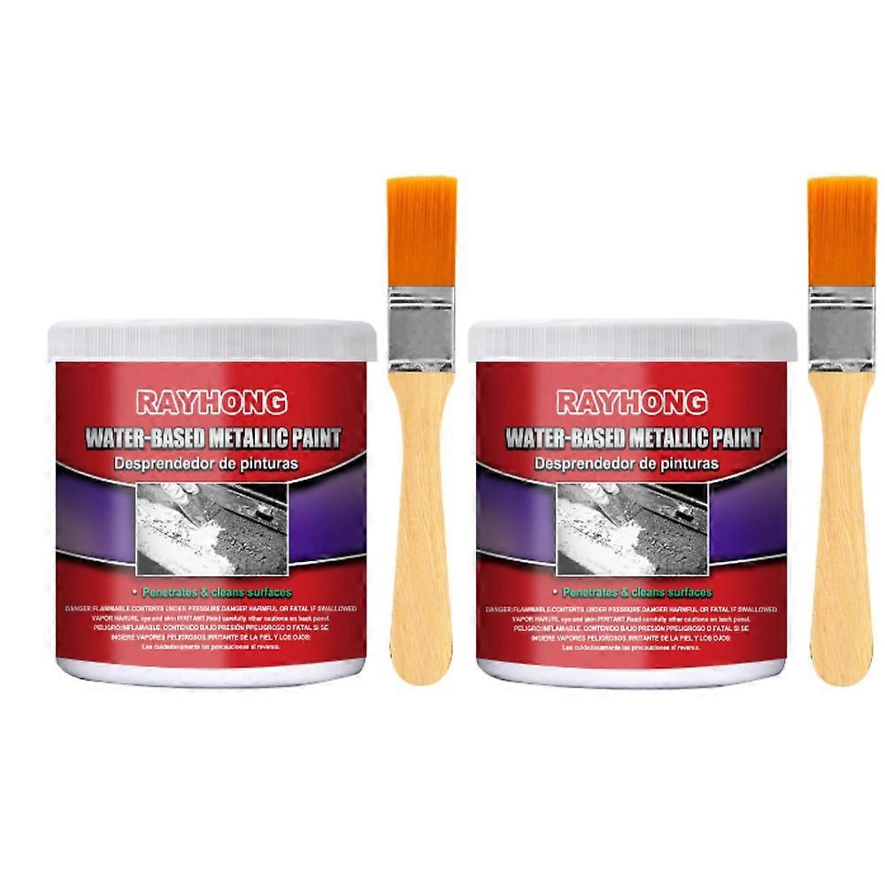 2X 100ml Water-Based Rust Remover Gel With Brush Universal Metal Rust Converter For Car Chassis Derusting Paint