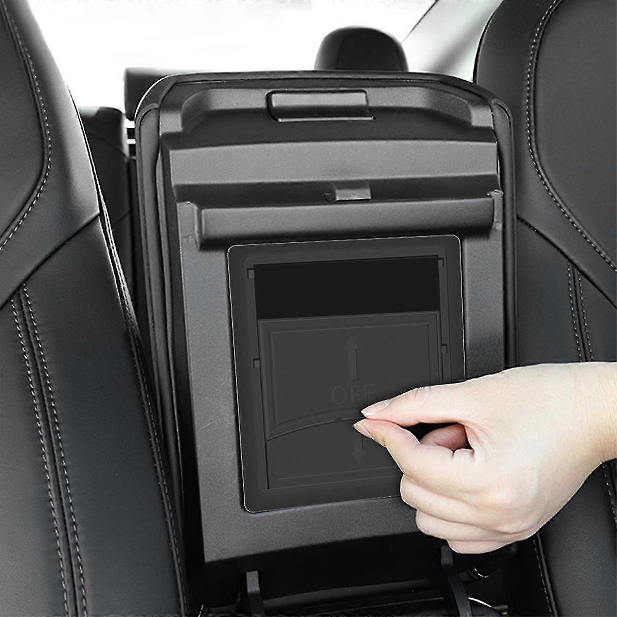 Tesla Model Y Model 3 Center Console Organizer Armrest Hidden Storage Box
