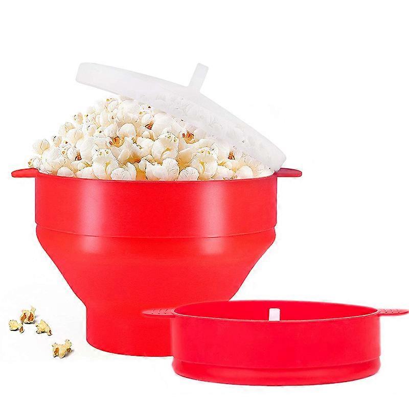Silicone Microwave Popcorn Popper Collapsible Bowl , Vegan, Reusable, Plastic-free, Eco-Friendly