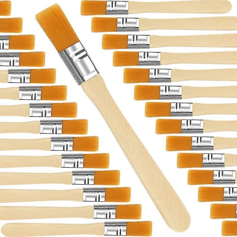 Chip Paint Brushes Set Flat Bristle Chip Paint Brushes Small Paint Brush Paint Brushes With Wooden Handle For Wall Painting Cleaning Dusting Acrylic P