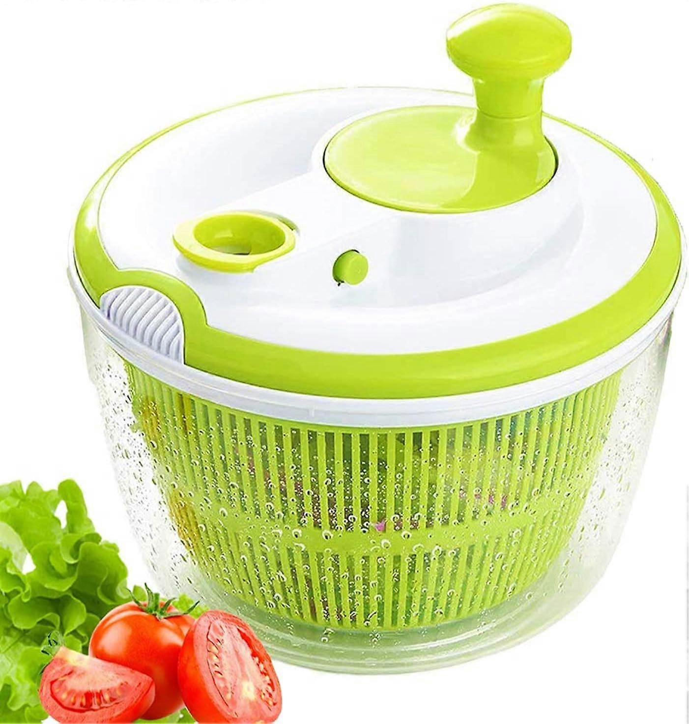 Salad Dryer Quick Design Drying and Draining Lettuce and Vegetables (Green)