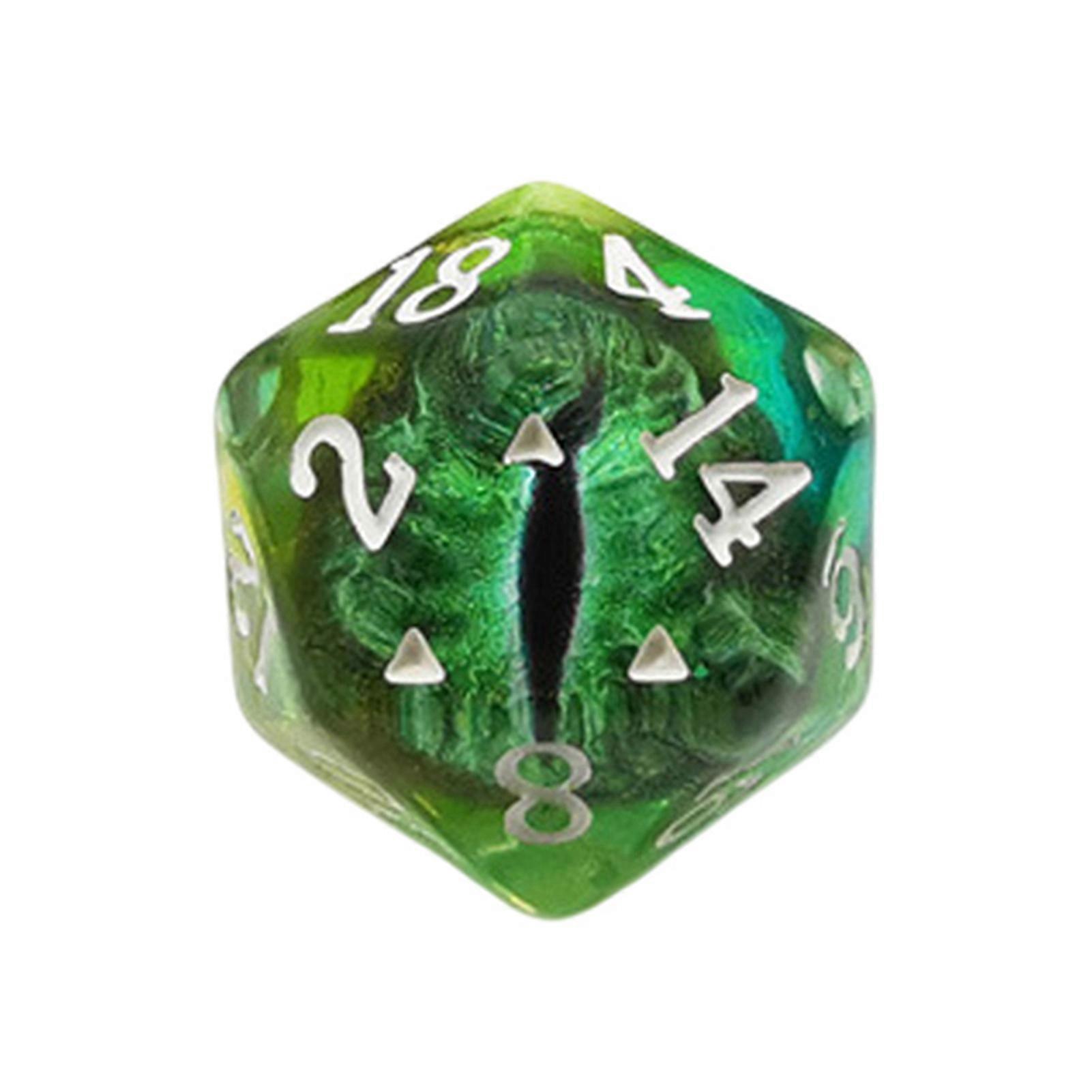 Number Dice Fantastic Smooth Wear-resistant Irregular Shape Creative Play Synthetic Resin Table Games Dragon Eye Polyhedral Dice Party Supplies KAESI