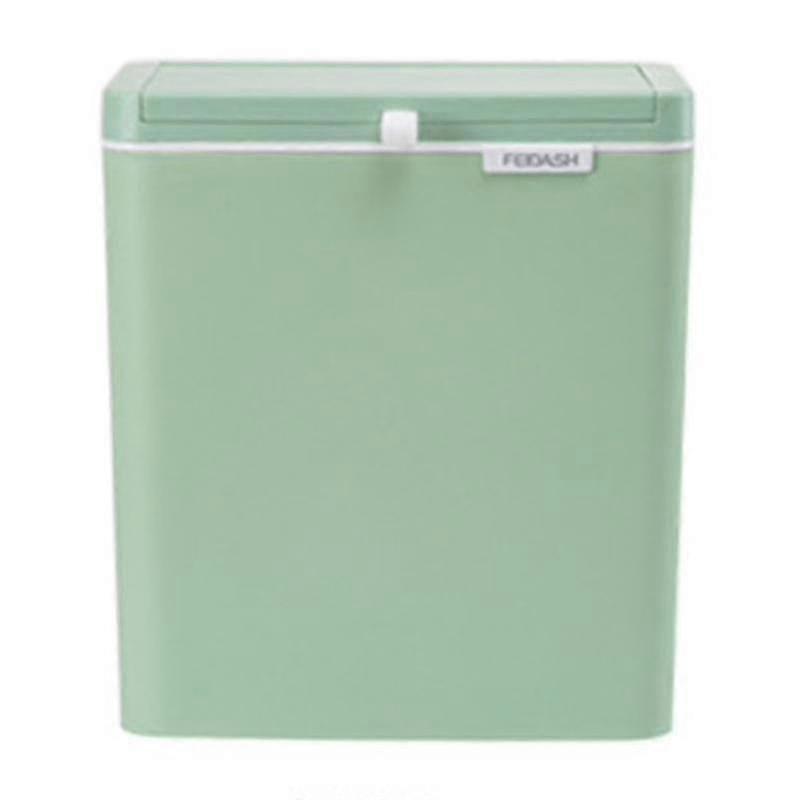 Feidash Kitchen Trash Can With Lid, Bin Indoor Kitchen Sealed, Green