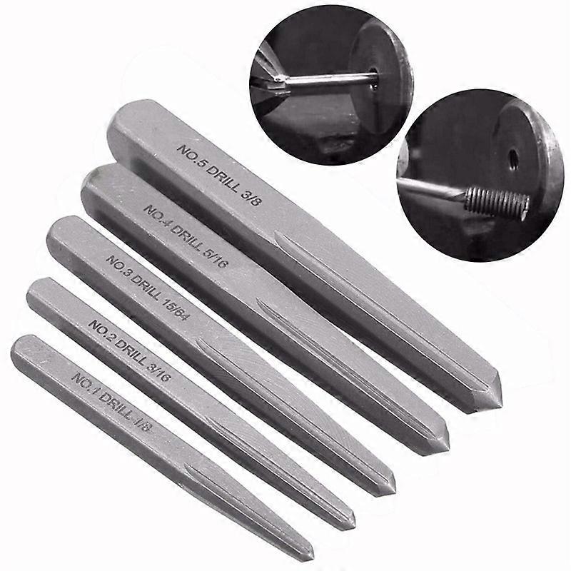5-piece square break head screw extractor Screw bolt removal tool