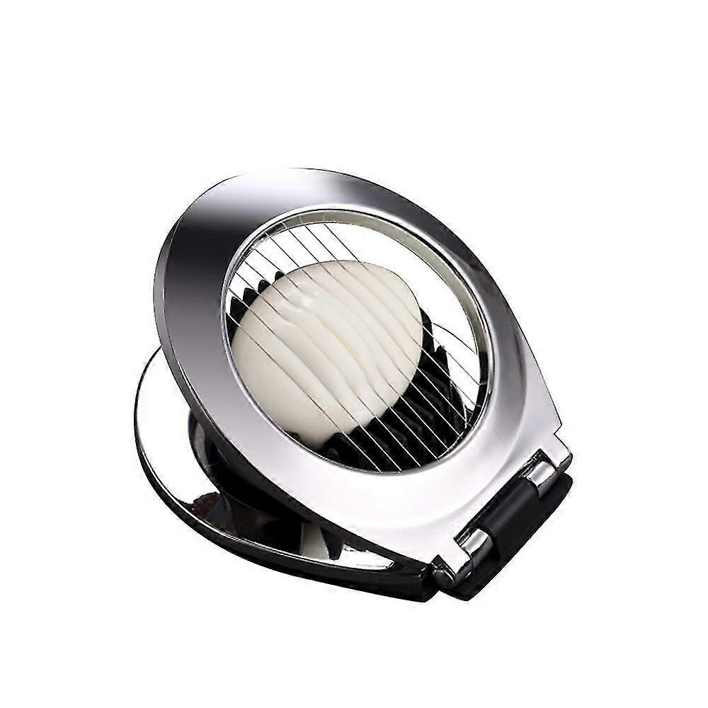 Rustfritt stål egg slicer for egg og egg med 2 i 1 holdbare metallskiver
