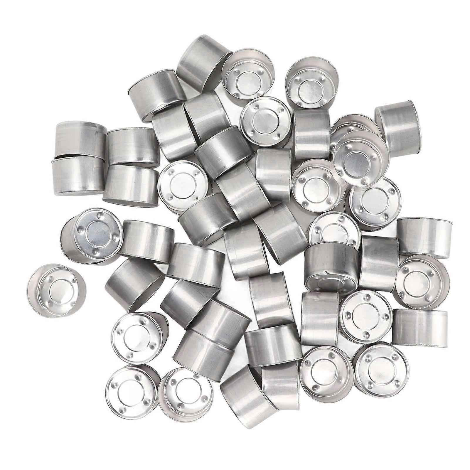 Empty Aluminum Box 100 Pcs DIY Aromatherapy Oil Lamps Lamp Shell Empty Candle Container