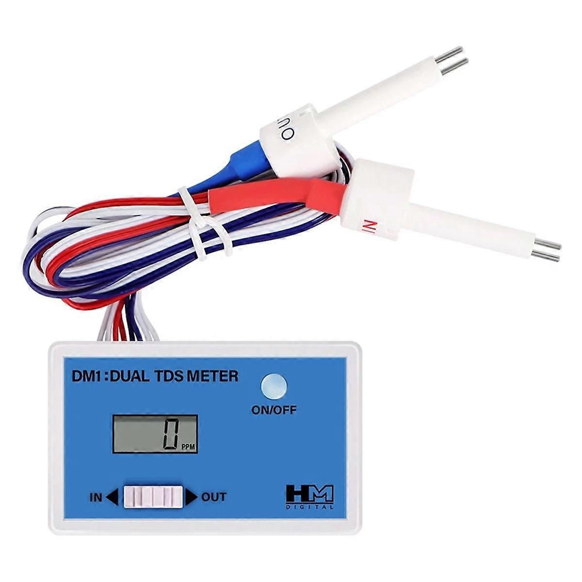 Dual Water Quality Tester Online TDS/EC Meter Input/Output Water Quality Monitor Water Fish Tank T