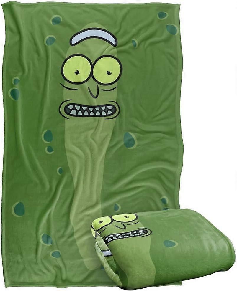 Rick and Morty Pickle Rick Silky Touch Cobertor Super Macio, Multi