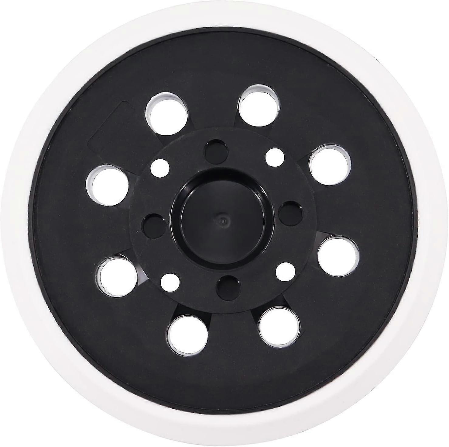 (white) 125mm Sanding Pad With Hook And Loop 8 Holes Compatible With Bosch Gex125-1a Random Orbit Sander By Poweka