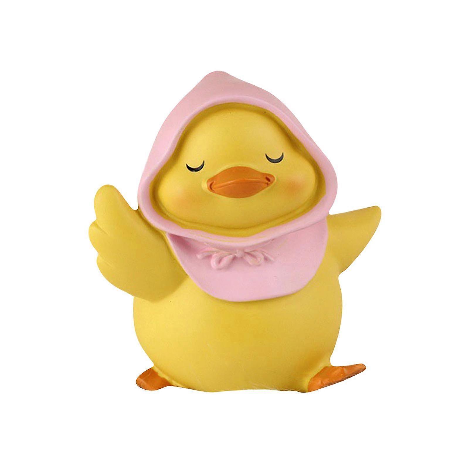 Mini Duck Figurine Cute Practical Compact Resin Craft for Desk Office Rooms 7x5.7x6.8cm