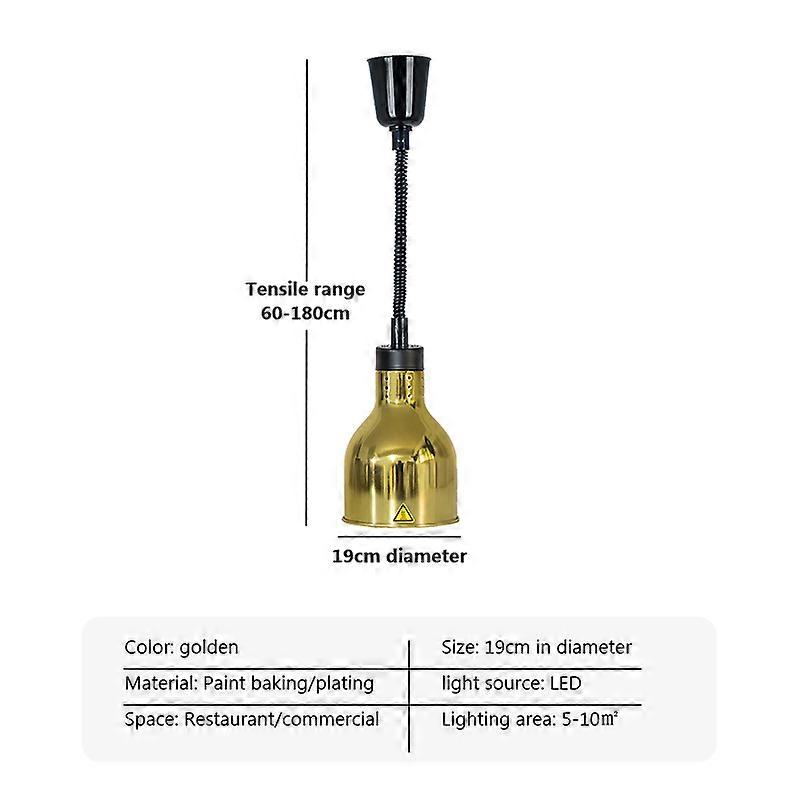 מזנון מנורת חום מנורת חום חשמלית תליון שימור חום מזון טלסקופי גופי מטבח מתכווננים מסעדה