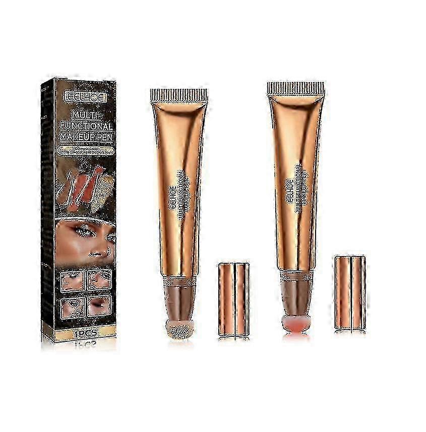 多機能メイクアップペンフェイシャル輪郭ビューティースティックハイライト修理ブラッシュ多目的メイクアップPE