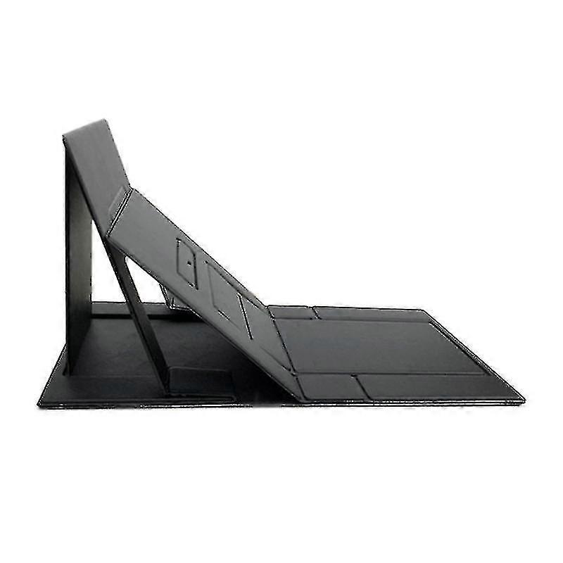 Leather Laptop Stand - Adjustable Foldable Notebook Holder