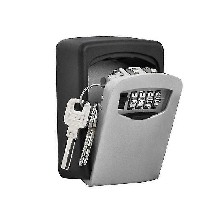 Wall mounted outdoor metal combination padlock key box storage box