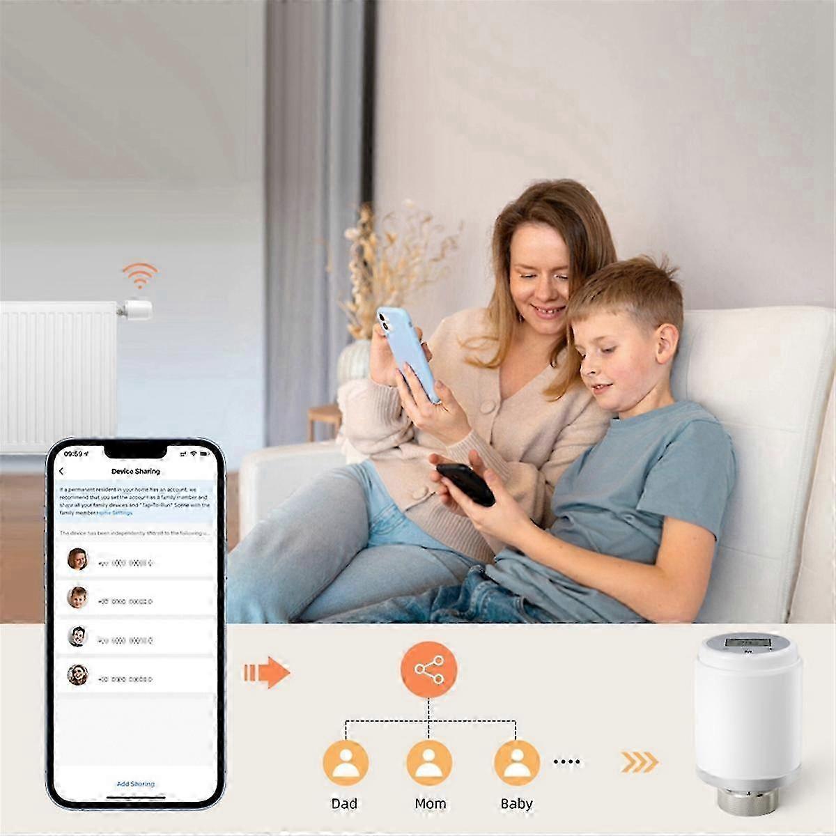 Tuya Wifi Smart Thermostat,trv Thermostatic Radiator Valve Actuator Temperature Controller For Alexa,home
