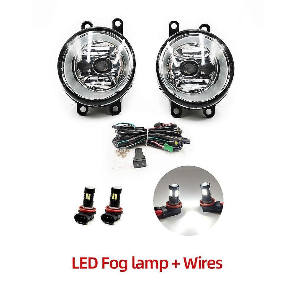 1 Set For Toyota Corolla 2008 2009 2010 Led Fog Lights Fog Lamp Assembly Fog Light Cover Grill Headlight Foglights Frame Frames