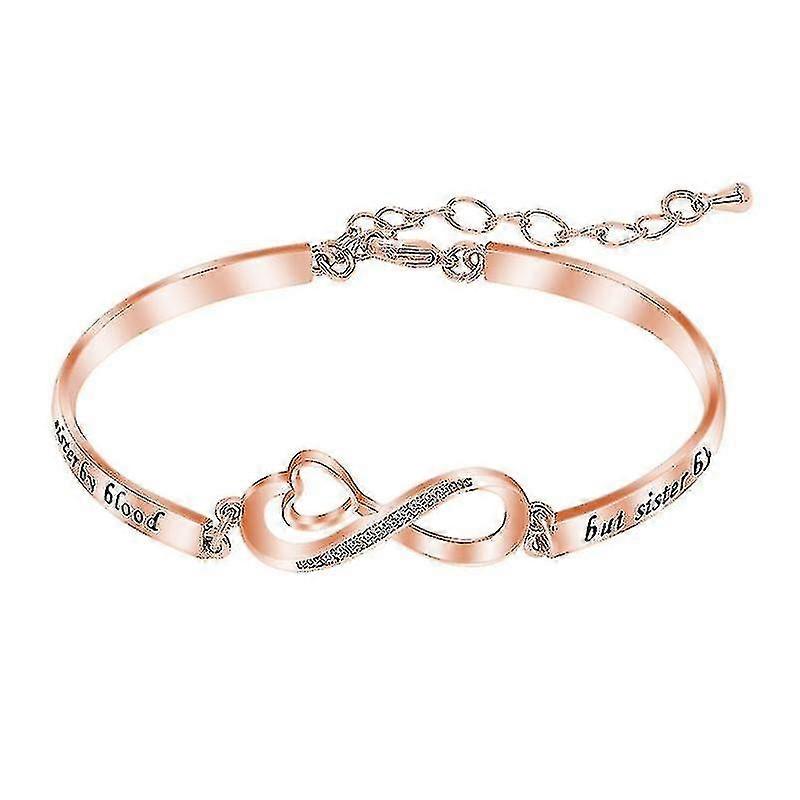 "ليس الأخت بالدم ولكن الأخت عن ظهر قلب" عيد الميلاد هدية سوار الأزياء