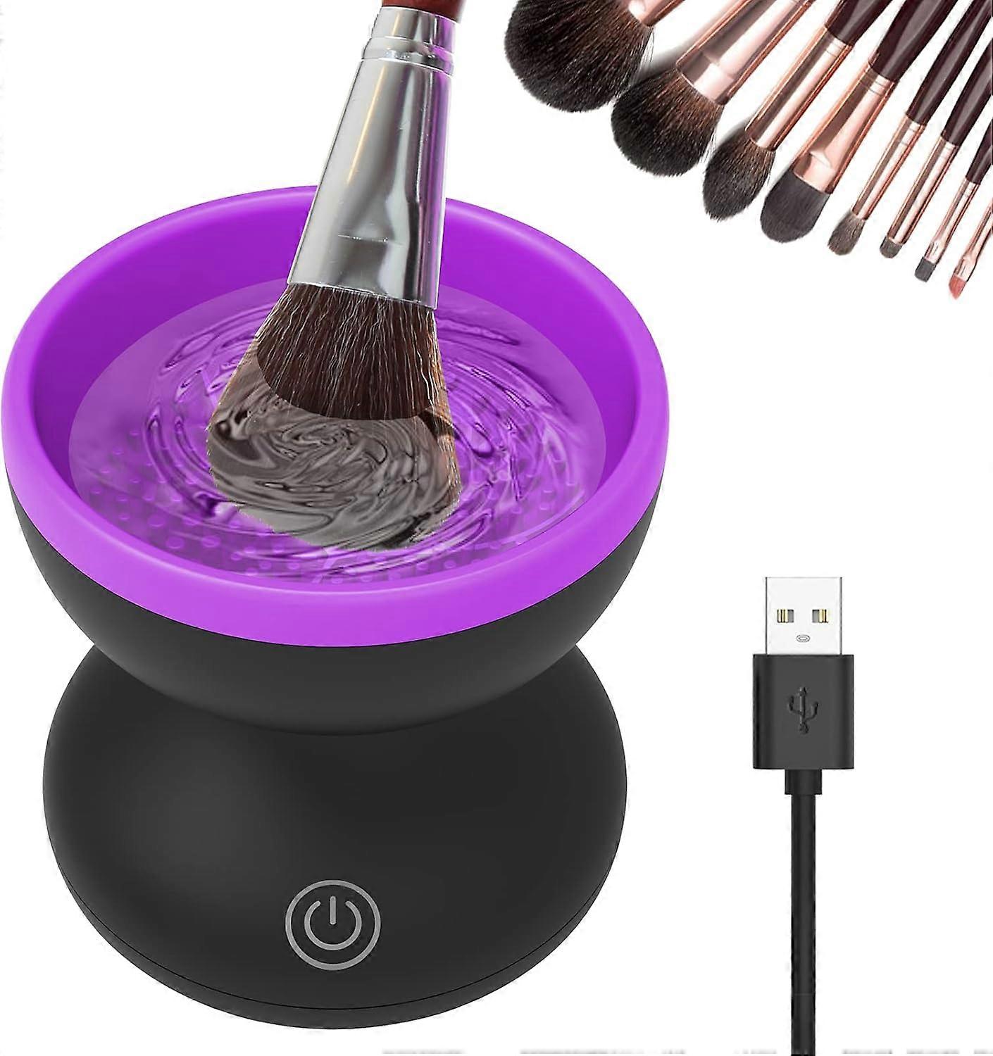 1PCS Electric Makeup Brush Cleaner Machine Newest Design, Makeup Brush Cleaner Machine Suitable for All Size Brushes Automatic Spinner Machine, Portab