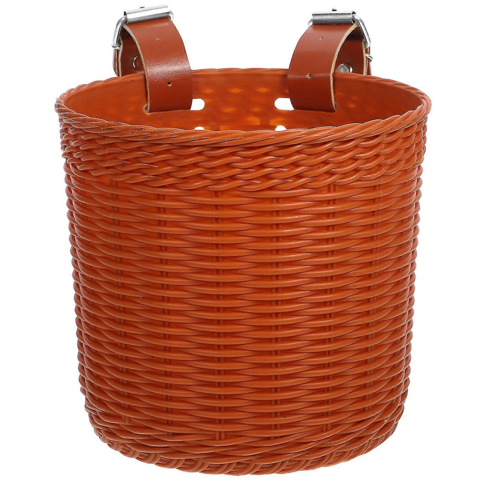 Front Basket Multi-function Woven Basket Storage Basket Bicycle Front Basket