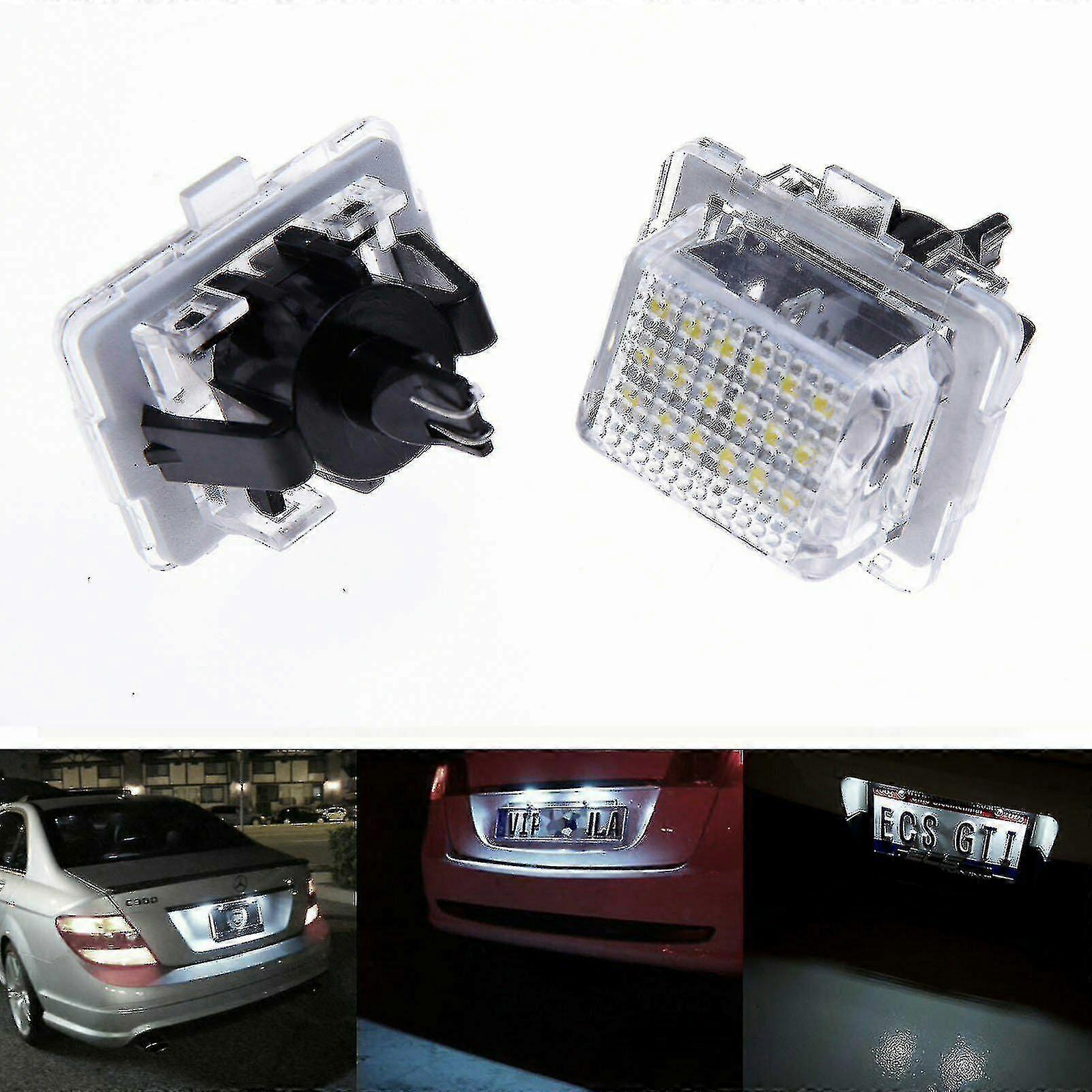 Canbus LED License Plate Light Bulbs For Mercedes W204 W212 W221 – 18x 3528SMD