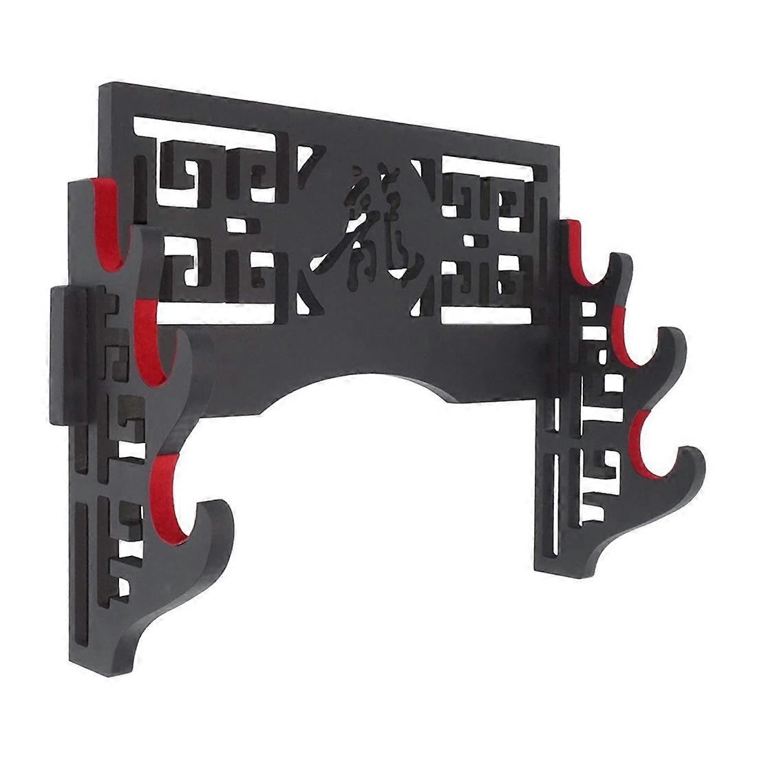 Velvet Sword Wall Mount Sword Holder Display Stand with Felt Strips for Katana Wakizashi Swords (3