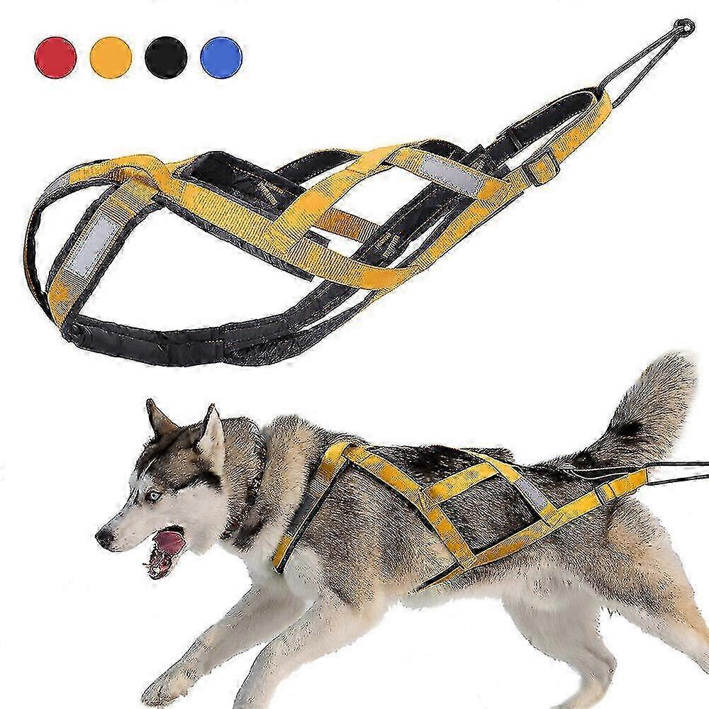 Dog Sledding Weight Pulling Harness Reflective for Pets Training
