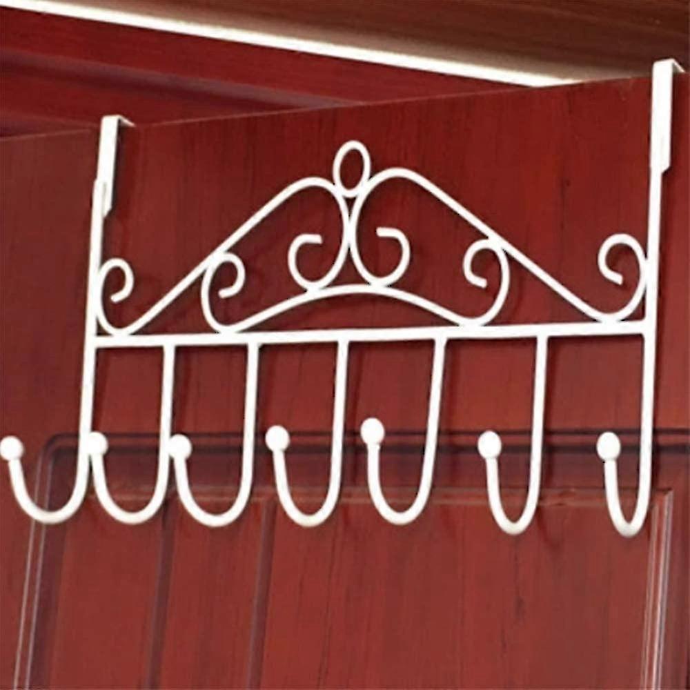 Hooks Over The Door Hook Organizer Rack Hanging , 7 Hooks