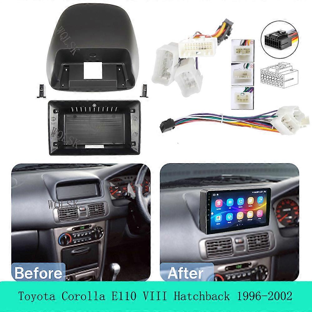 For Toyota Corolla Car Fascia Frame Adapter Android Radio For Toyota Corolla E110 VIII Hatchback 1996-2002 Dash Fitting Panel