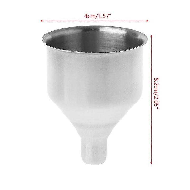 Stainless Steel Funnel Refill Filling Small Bottles Flasks Kitchen Spices Liquid