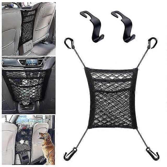 Auto Organizer Car Back Rear Trunk Net Storage Bag Mesh Elastic String Net Magic Sticker Universal Pocket Bag Car Trunk Organize
