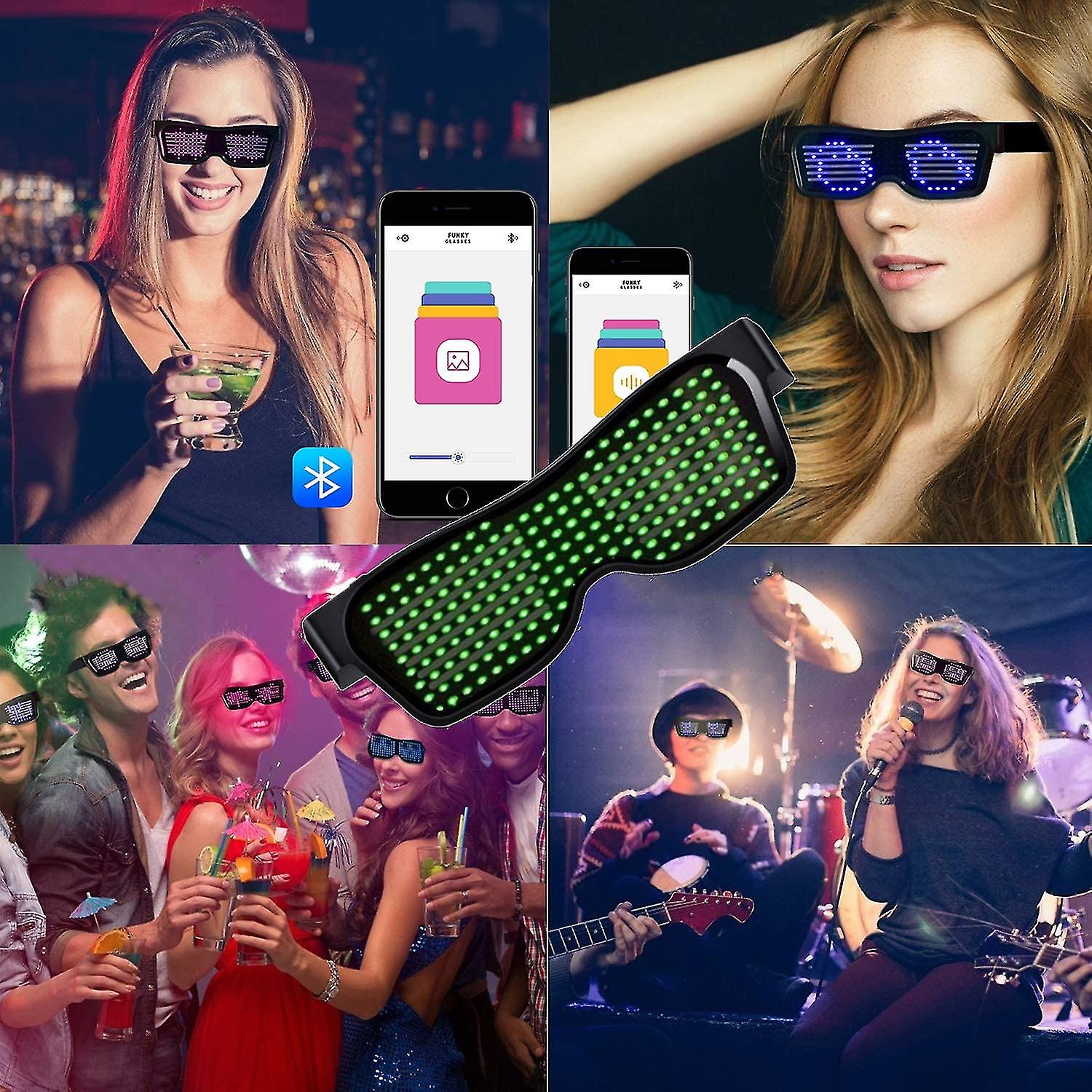 thumbnail image 4 of Gafas de neón LED con Bluetooth TANGJMXG, 4 of 5