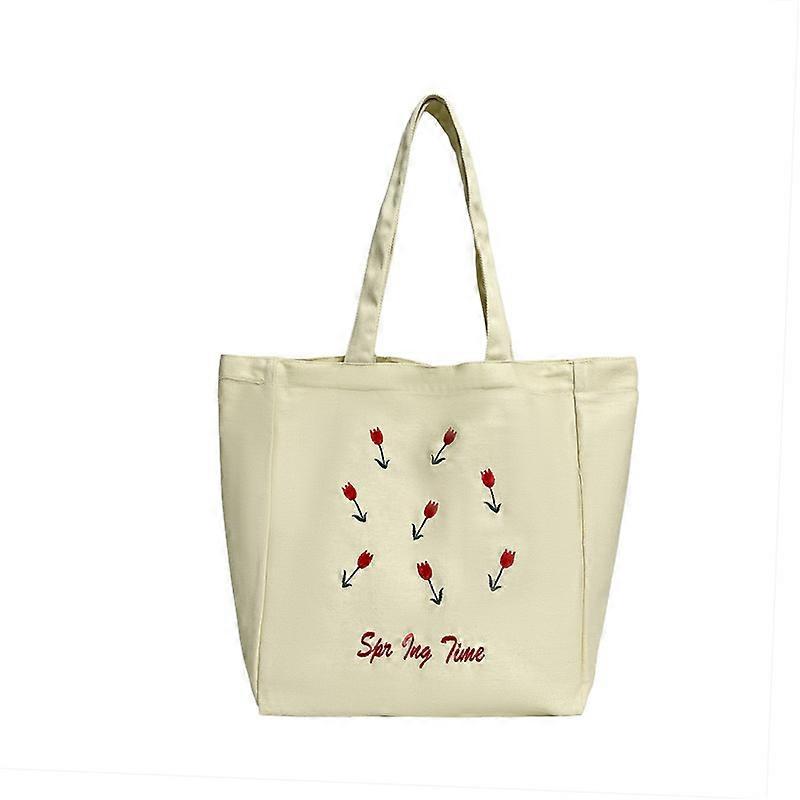 Small fresh tote bag ins student one-shoulder canvas bag red