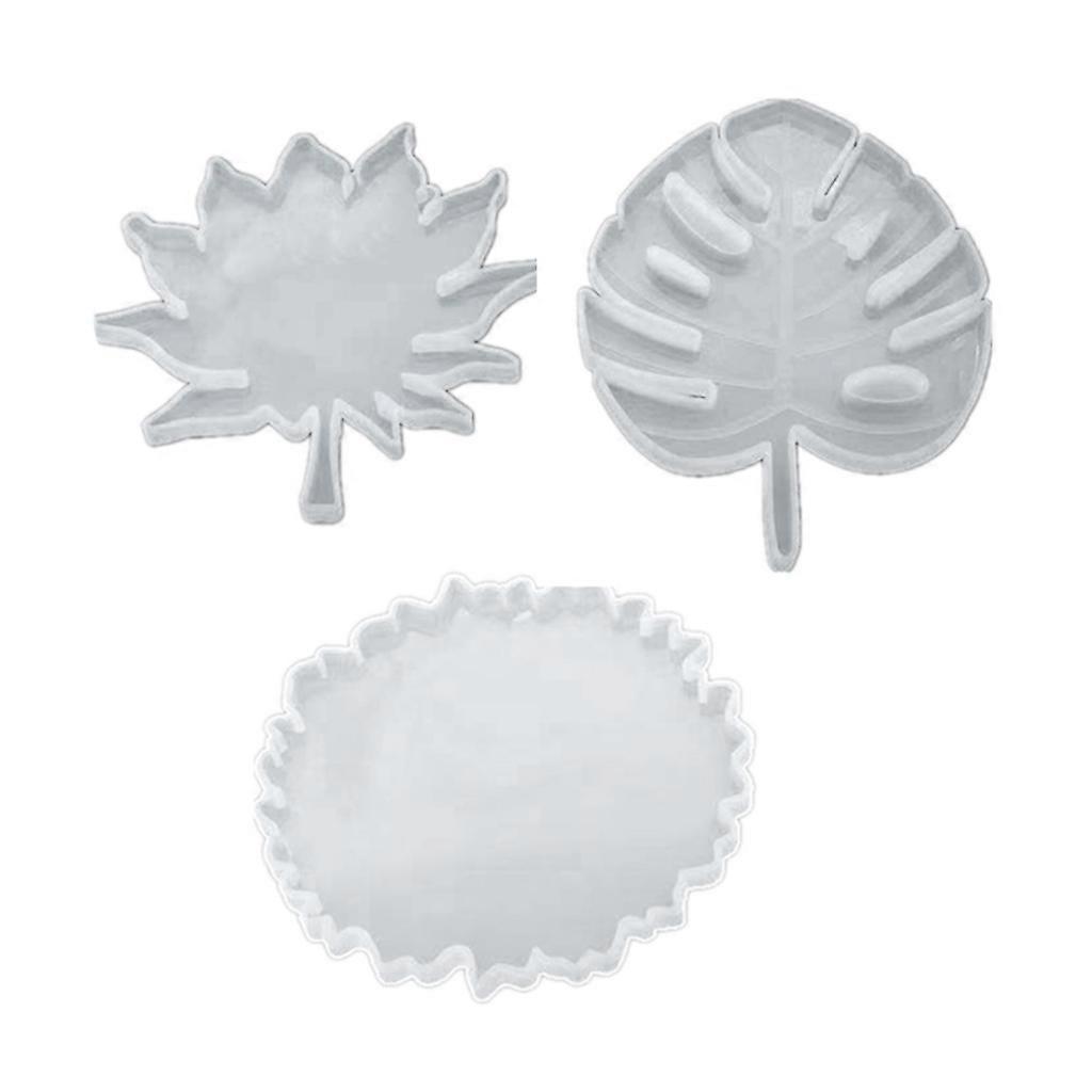 3 Pcs Maple Leaf Coaster Molds Epoxy Silicone Molds Great for Making Coasters