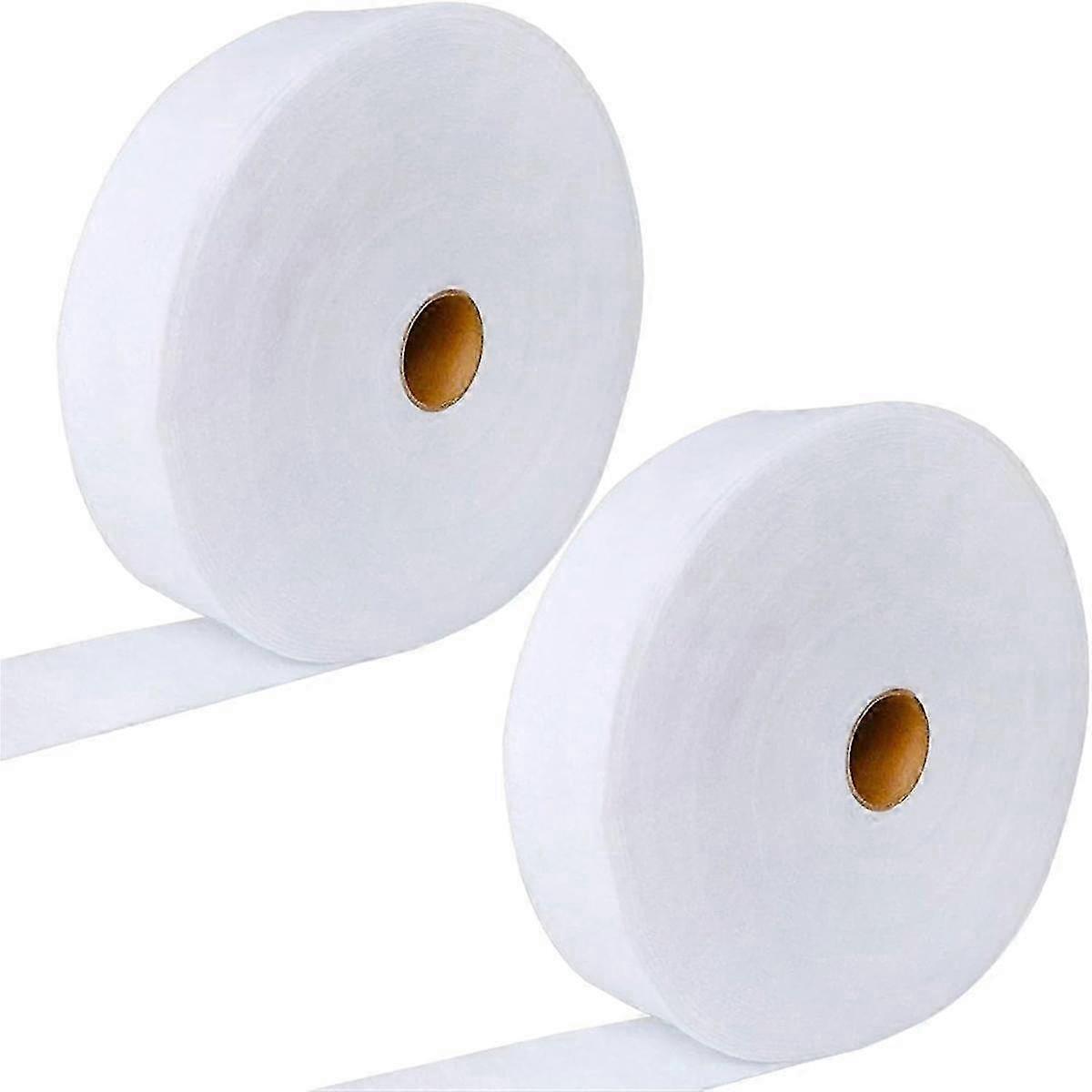 2ロールゼリーロールバッティングストリップ2 1/4inコットンブレンドフリースバッティングロールロール合計70ヤードゼリーロールラグ、スローラグ