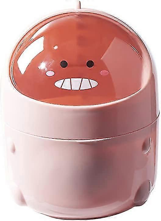 Mini Plastic Trash Bin(Pink)