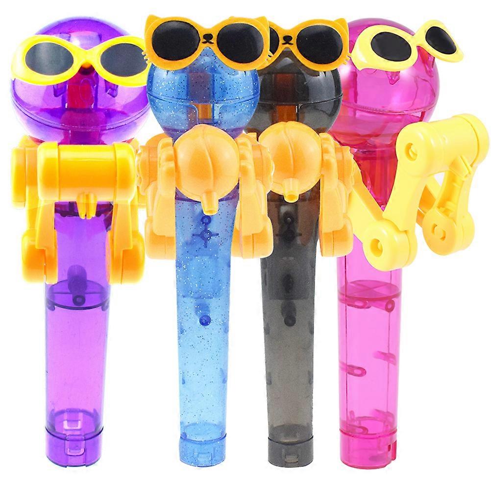 4 Pcs Poppets Kids Lollipop Storage Toy Robot Lollipop Case Lollipop Robot Gift Lollipop Toy Lollipop Candy Box