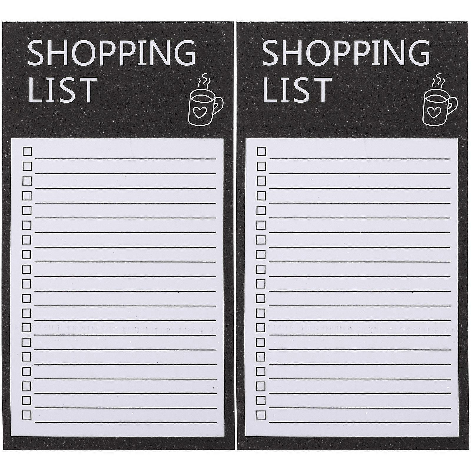 2 Books of Grocery List Planning Pad Convenient Shopping List Planner Notepad Fridge Shopping List Pad